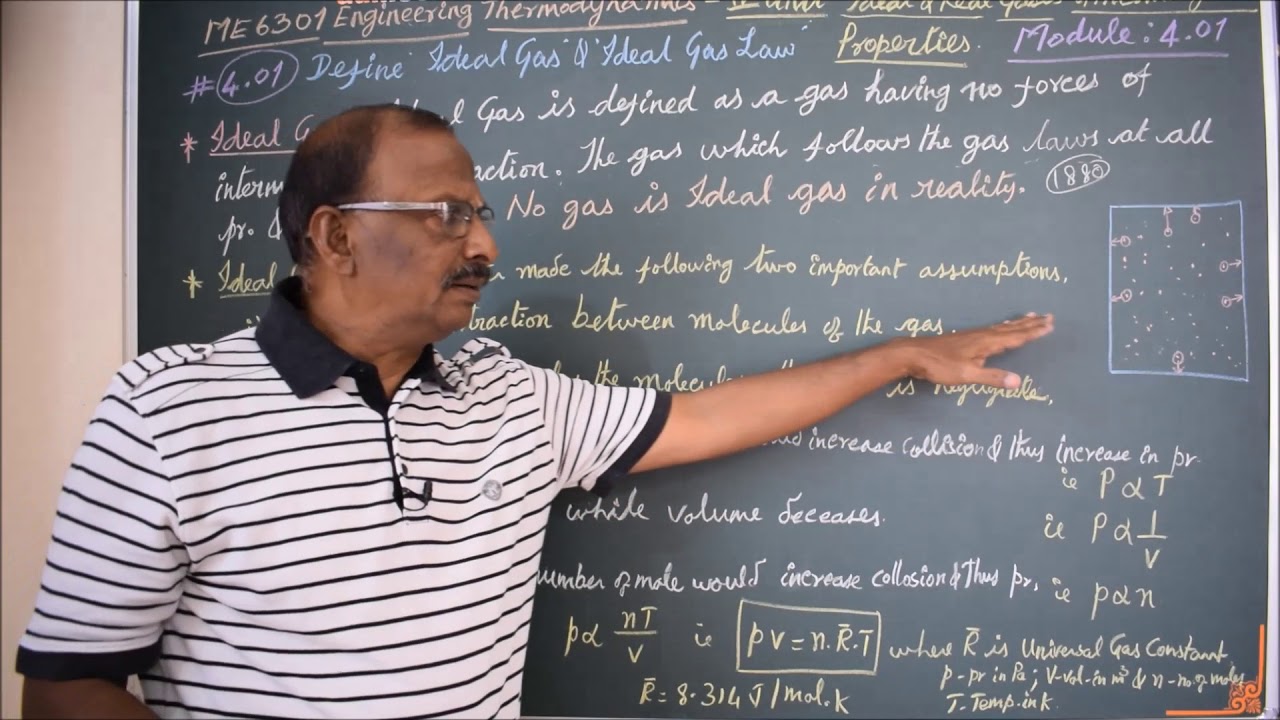 Definition of Ideal Gas & Ideal Gas Law - M 4.01 - Engineering Thermodynamics in Tamil