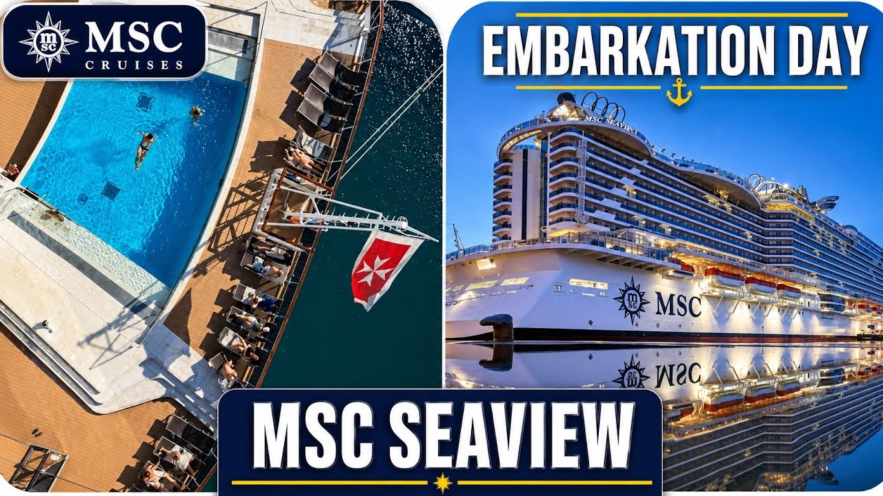 MSC SEAVIEW Embarkation Day & Ship Tour from MALLORCA #mscseaview #embarkation #cruisereview #msc