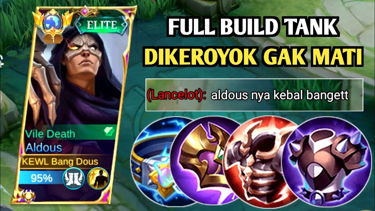 Aldous Full Build Tank Dikeroyok Gak mati!!! Build Aldous Tersakit 2023 - mobile legends