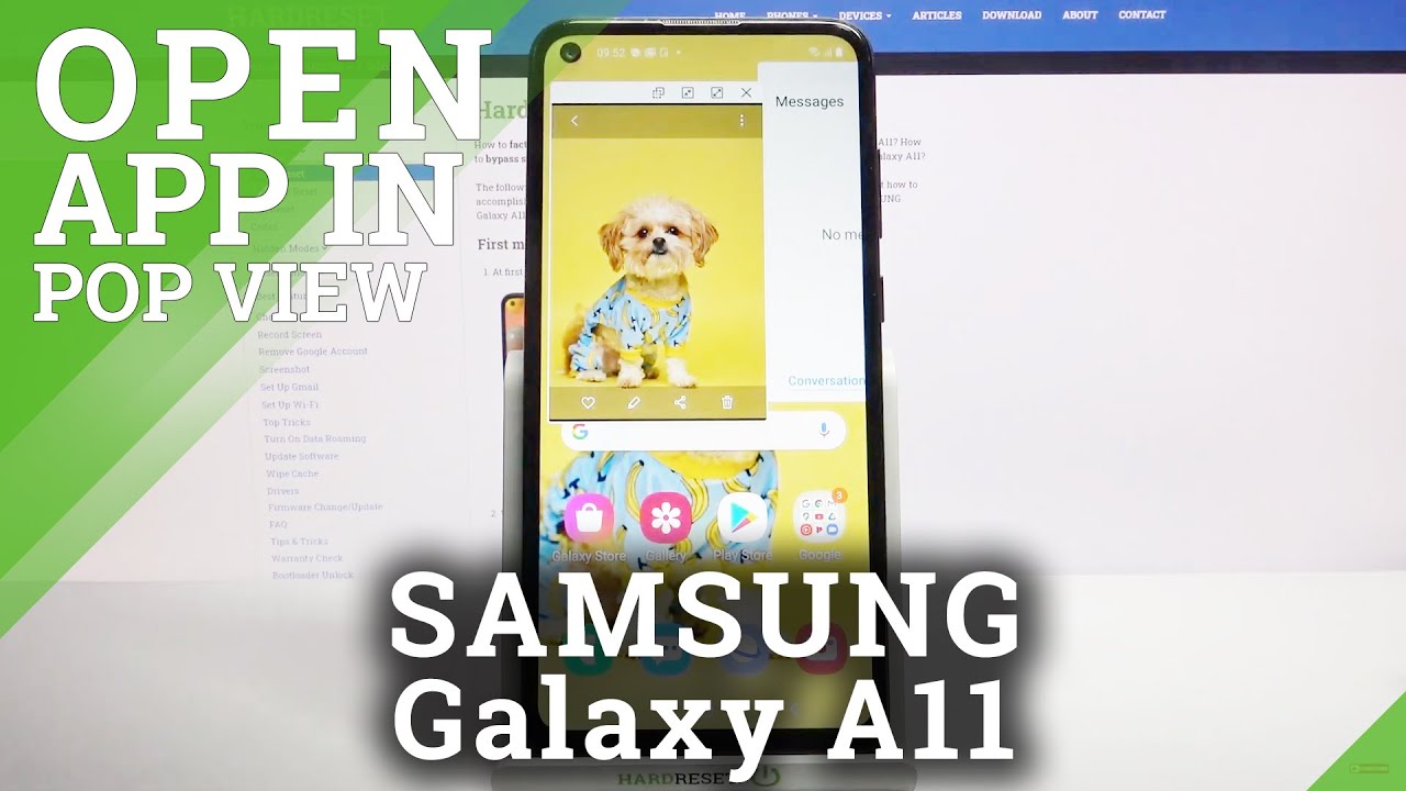 Открытие/использование приложений во всплывающем окне &mdash; SAMSUNG Galaxy A11