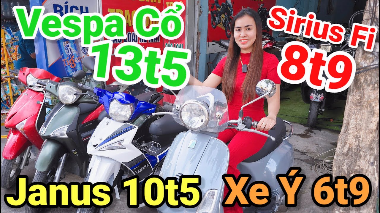 Vespa Cổ Ý máy em bao ZIN 13t5 Sirius Fi bánh mâm 8t9 Liberty Fi 6t9 Lead Fi 6t8 Janus 10t5 ở BD