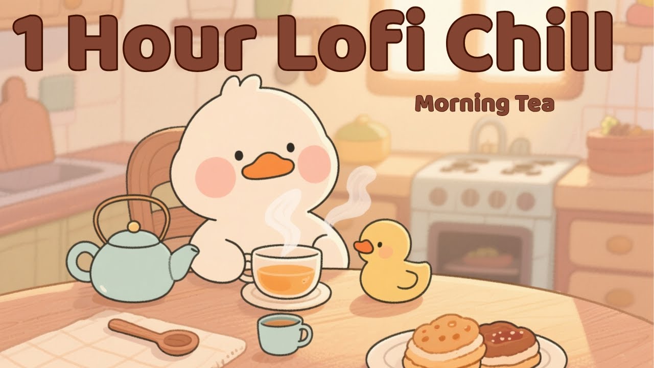 Morning Tea 🍵 | 1 Hr Song 🎵 lofi duck 🐤 【Cute chill mix】study / aesthetic / relax ☀️
