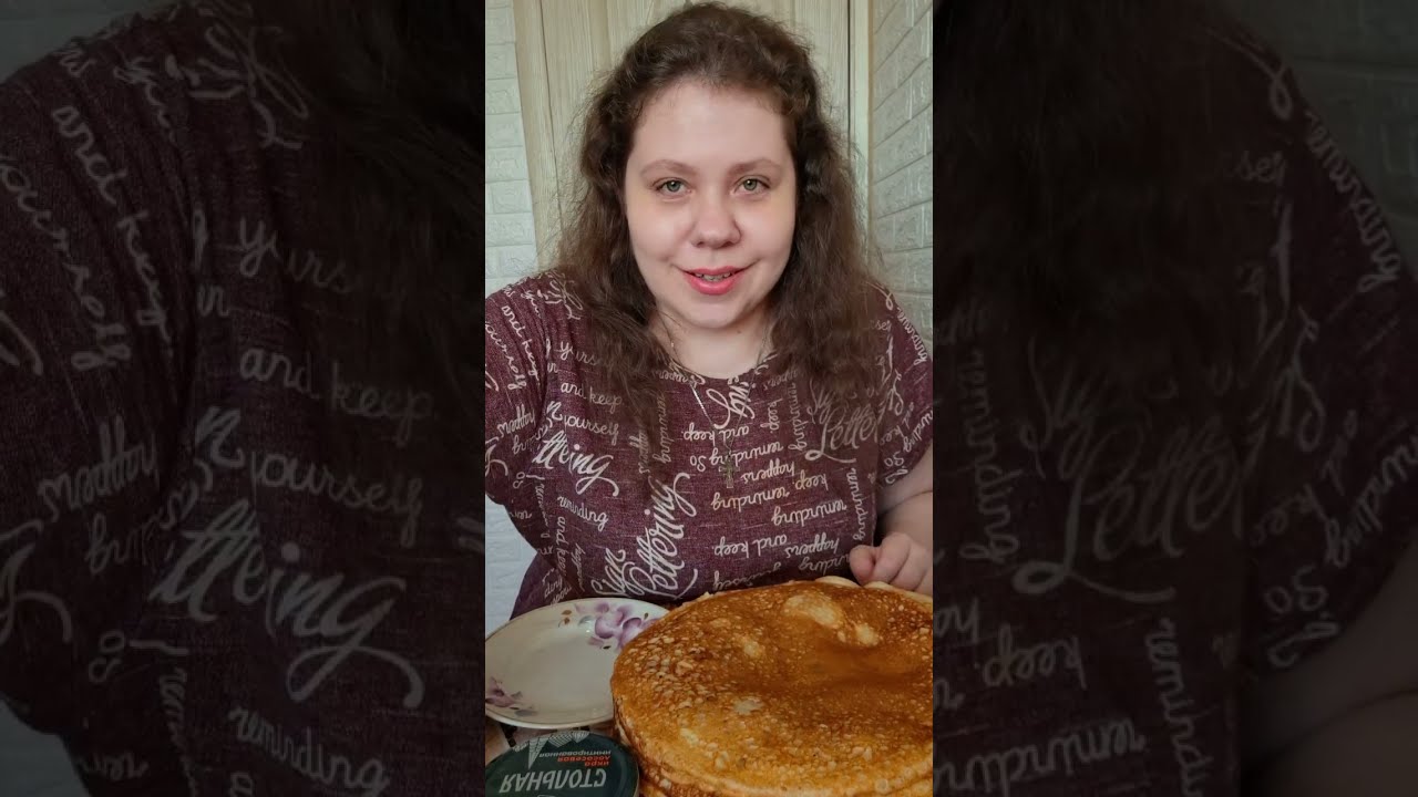 Мукбанг Блины с Икрой, сметаной и сгущенкой, шоколадной пастой