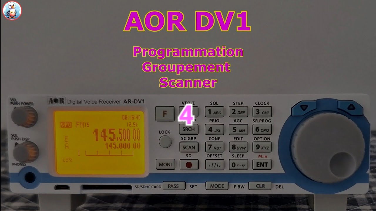AOR DV1 Programmation/Groupement / Bank /Bank Link/Scanner