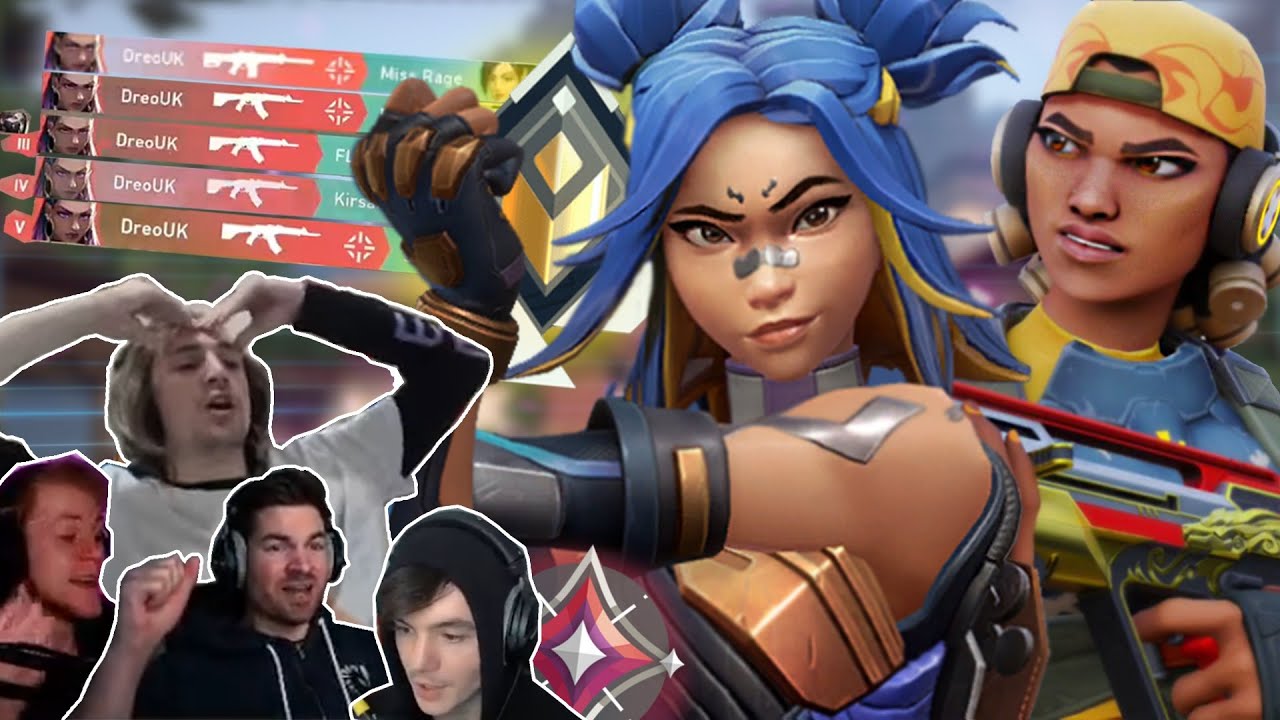 Radiant Neon *NEW* Outplays with streamer reactions in VALORANT
