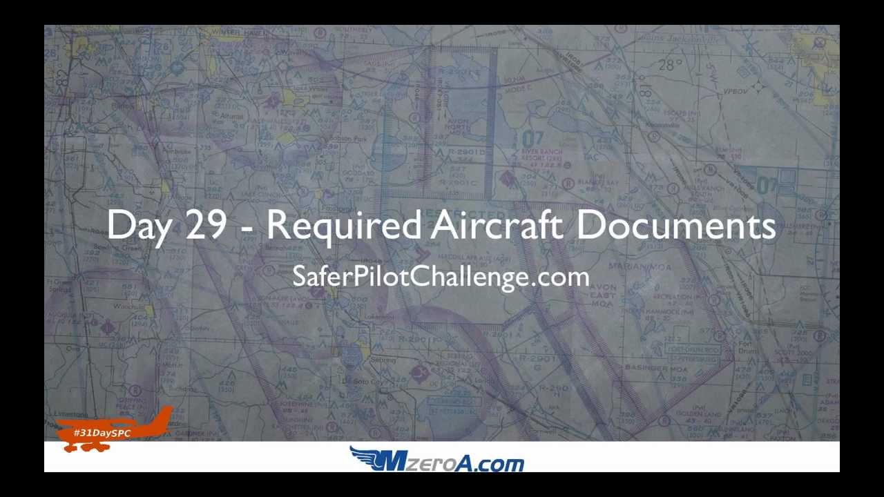 Required Aircraft Documents - Day 29 #31DaySPC