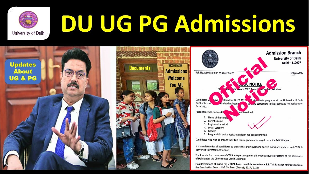 DU PG Entrance Exam Date 2022 बड़ी खबर🔥| DU Admission 2022 Update | Delhi University PG Entrance exam