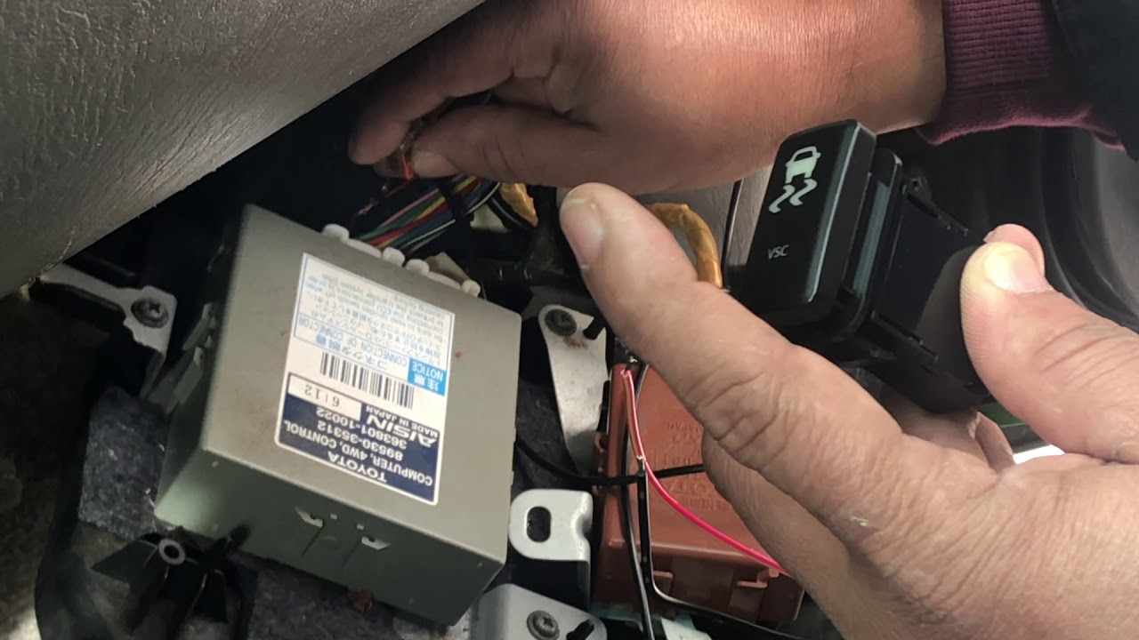 How to disable your VSC through the 4 wheel drive ECU: 4th gen 4runner V6 2007