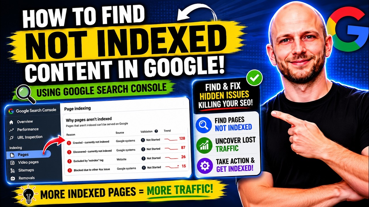 How To Find Pages NOT Indexed In Google (Google Search Console Tutorial)