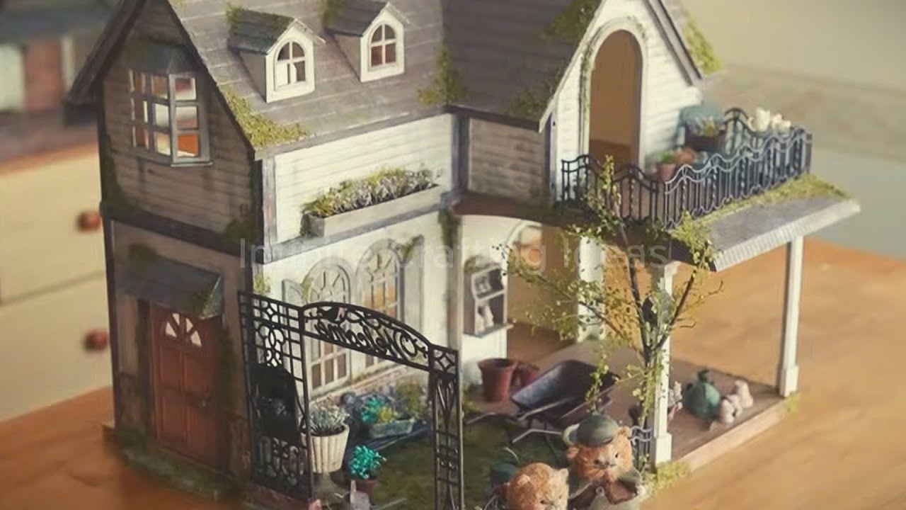 DIY Sylvanian Families House Makeover 🏡 | Repainting & Decorating a Miniature Courtyard Restaurant