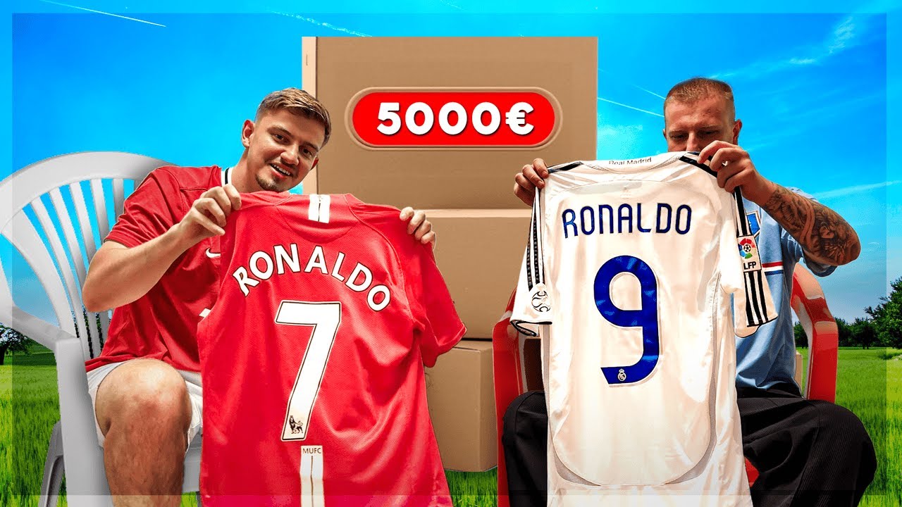 Ich &ouml;ffne eine MYSTERY BOX f&uuml;r 5.000&euro; (nur Fu&szlig;ball Trikots)