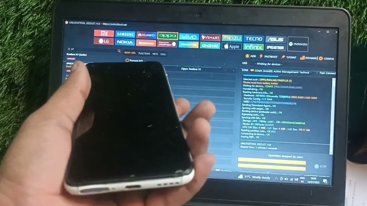 Realme x7 5g frp unlock tool