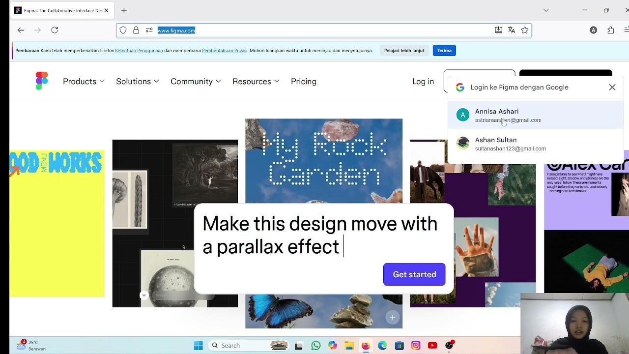 Tugas 1 cara buat akun figma serta penjelasan tools dan workspace figma. Annisa Ashari 
