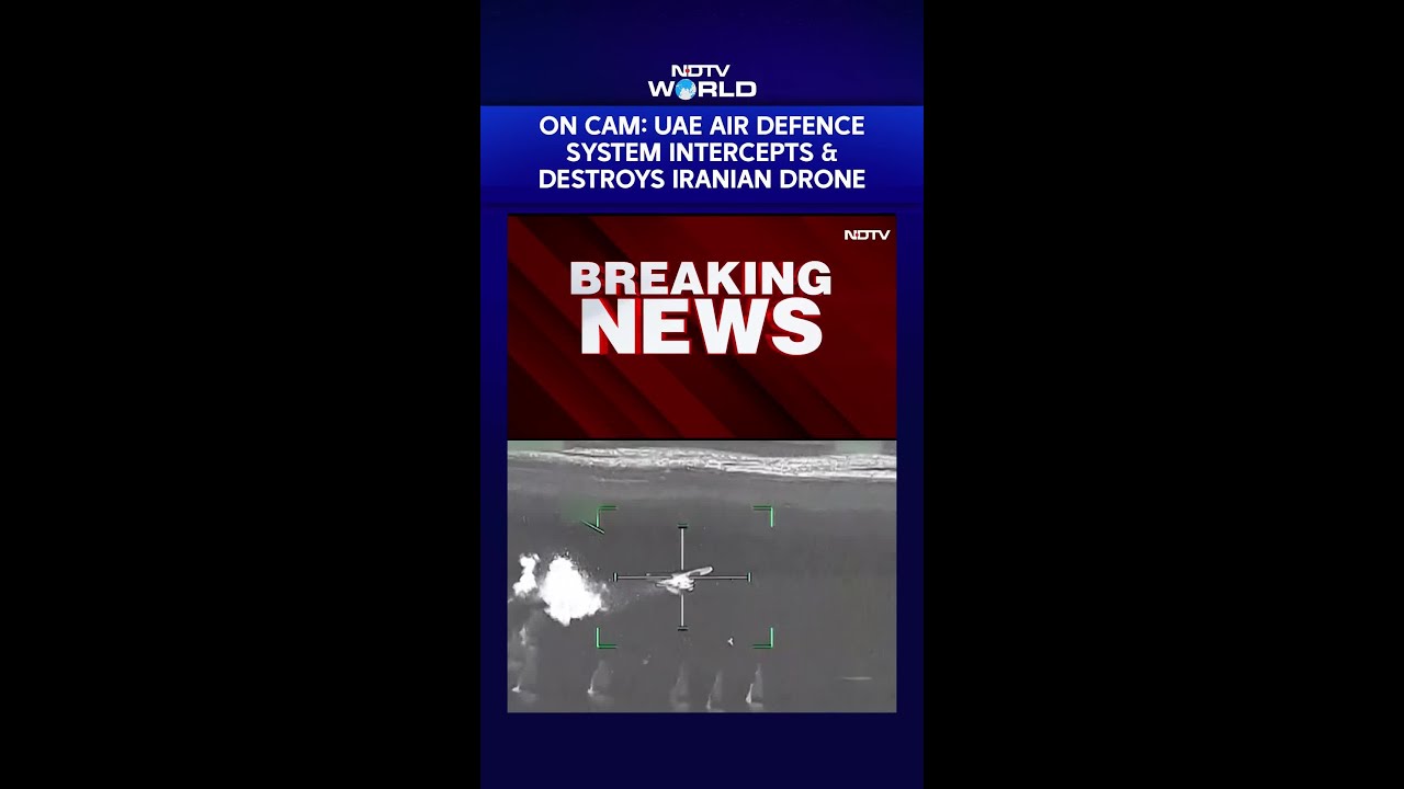 UAE Releases Dramatic Footage Of Iranian Drone Being Intercepted & Shot Down