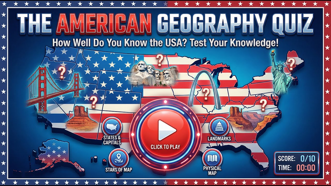 Only 1% of Americans Can Score 15/15! (US Geography Quiz)