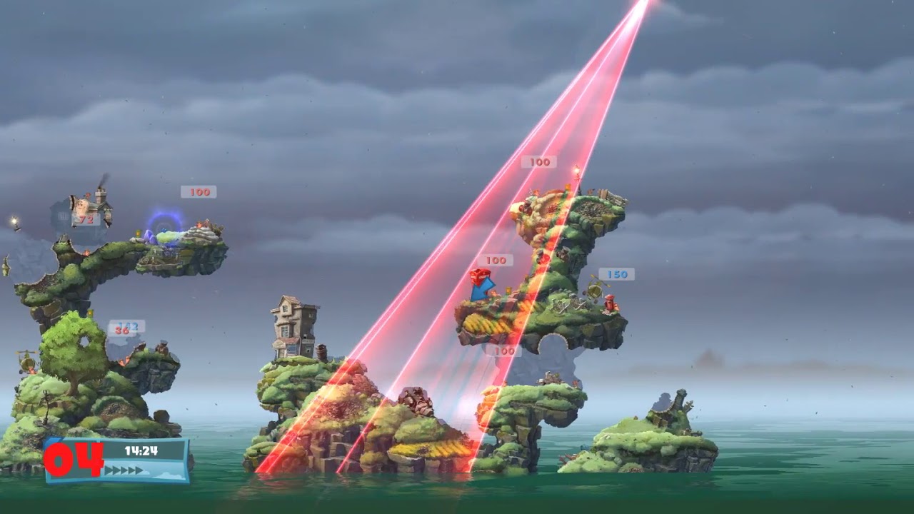 Worms W.M.D. Campaign Mission 24 - Chip Chopper Disaster (Semi-Pro Roping)
