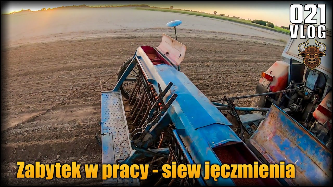 Siew jęczmienia ozimego KWS Kosmos zabytkowym sprzętem | Siewnik Mazur 4m i Ursus C360 | Vlog #21