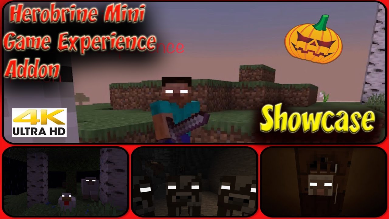 Herobrine MiniGame Experience Addon Herobrine Minigame Addon Minecraft Bedrock PE