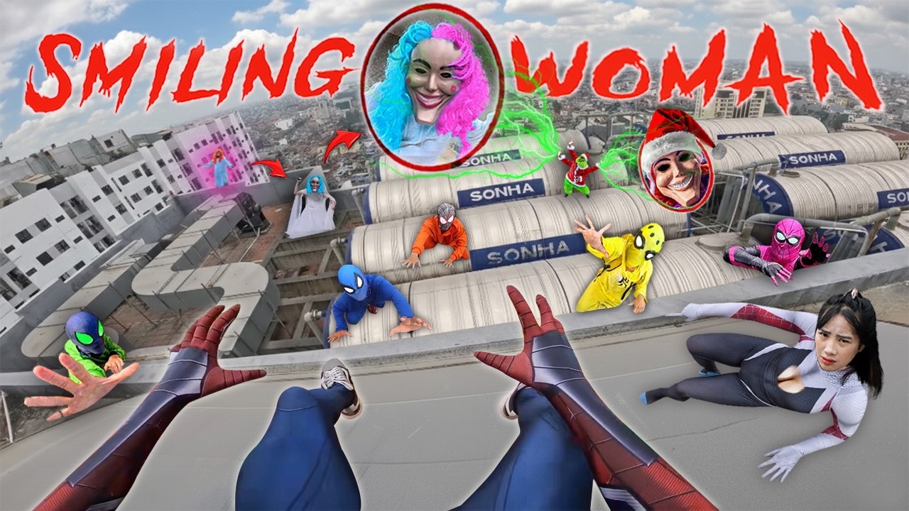 7 SPIDERMAN Vs SMILING WOMAN REAL LIFE ESCAPE 289.0 (Horror Parkour Pov Short) | Epic POV