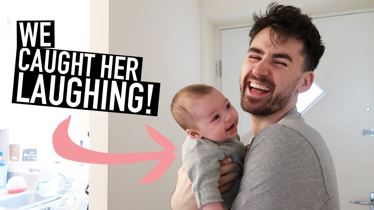 BABY'S FIRST LAUGH CAUGHT ON CAMERA!!