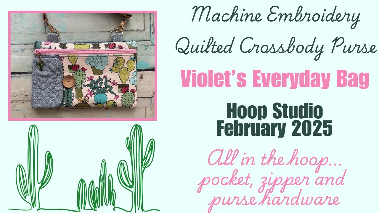 Violet's Everyday Bag/Purse ME Time Delivered/Kimberbell February 2025, Machine Embroidery crossbody