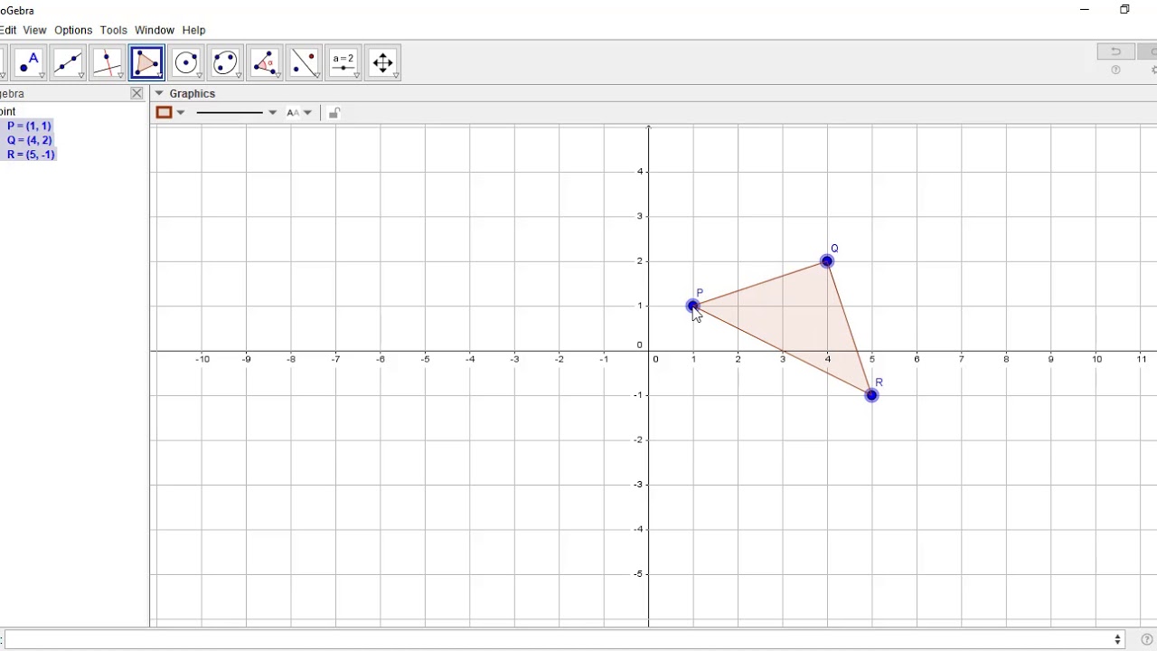 Rotating Triangle Using Geogebra