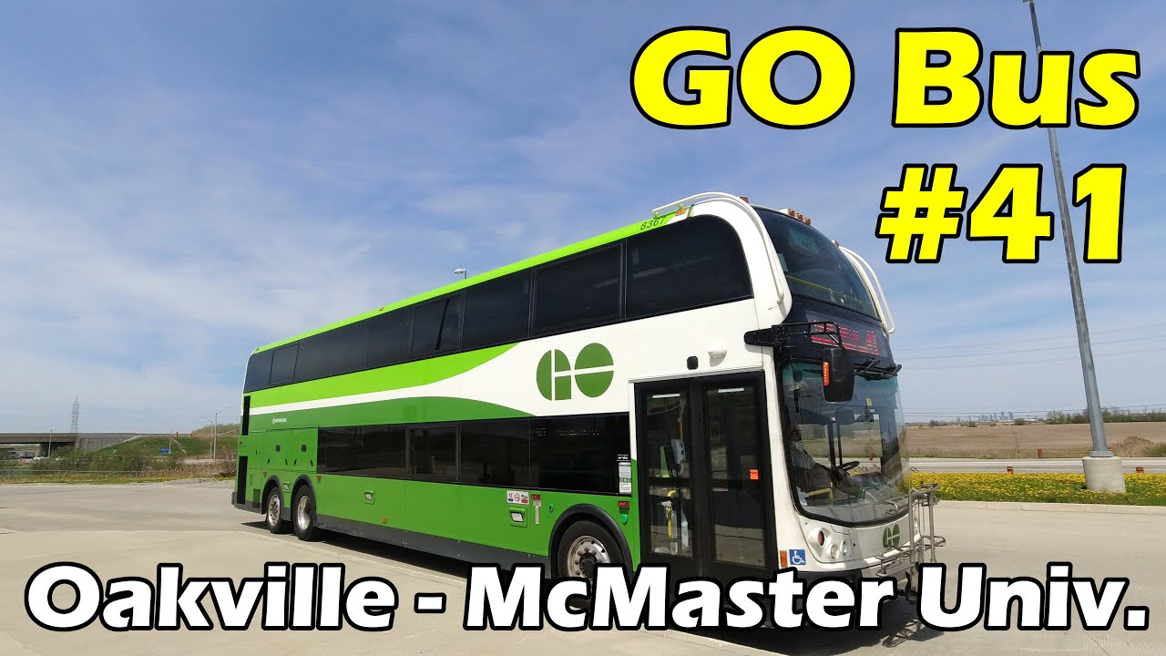 4K GO Bus 41 Ride from 407 Carpool Oakville to McMaster University (Duration 37min)
