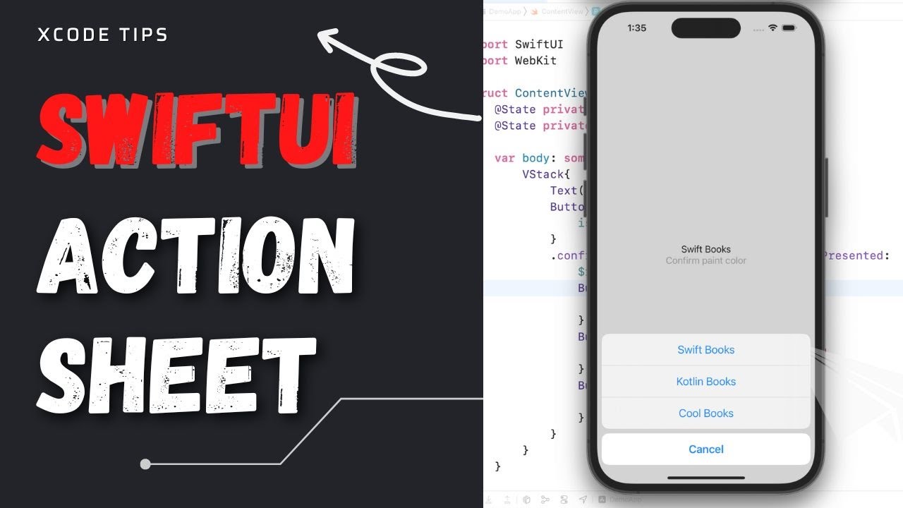 Create Actionsheet in SwiftUI - Xcode 14 [2022] 4K