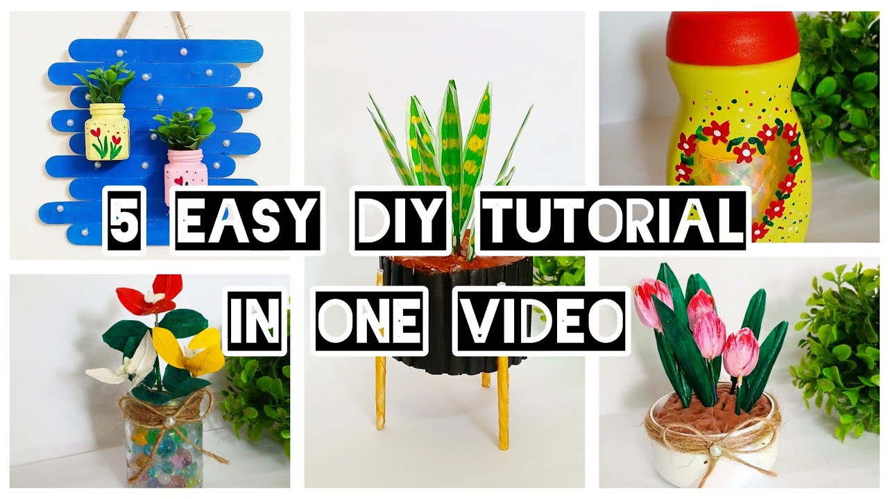 5 Easy DIY Tutorial in One video |Step by Step Tutorial |Youtube |Easy DIY |CraftIdeas |Handmade 