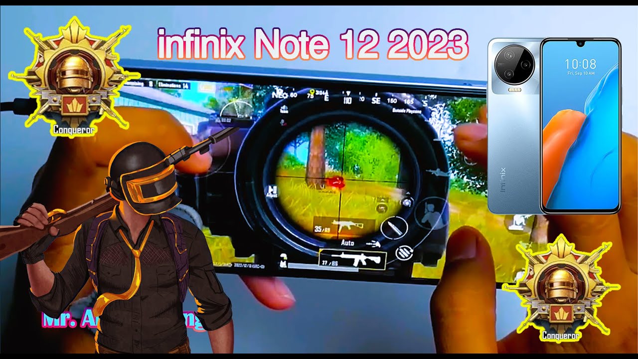 infinix Note 12 2023 Test PUBG Mobile Handcam 5Finger Full Gyro Solo Vs Squad   game play