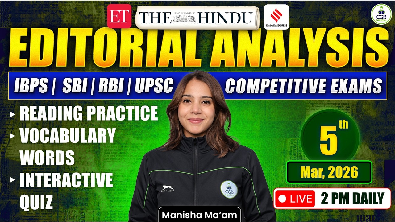 Daily Editorial Analysis | 5th March 2026 |The Hindu Editorial Analysis | Indian Express Editorial