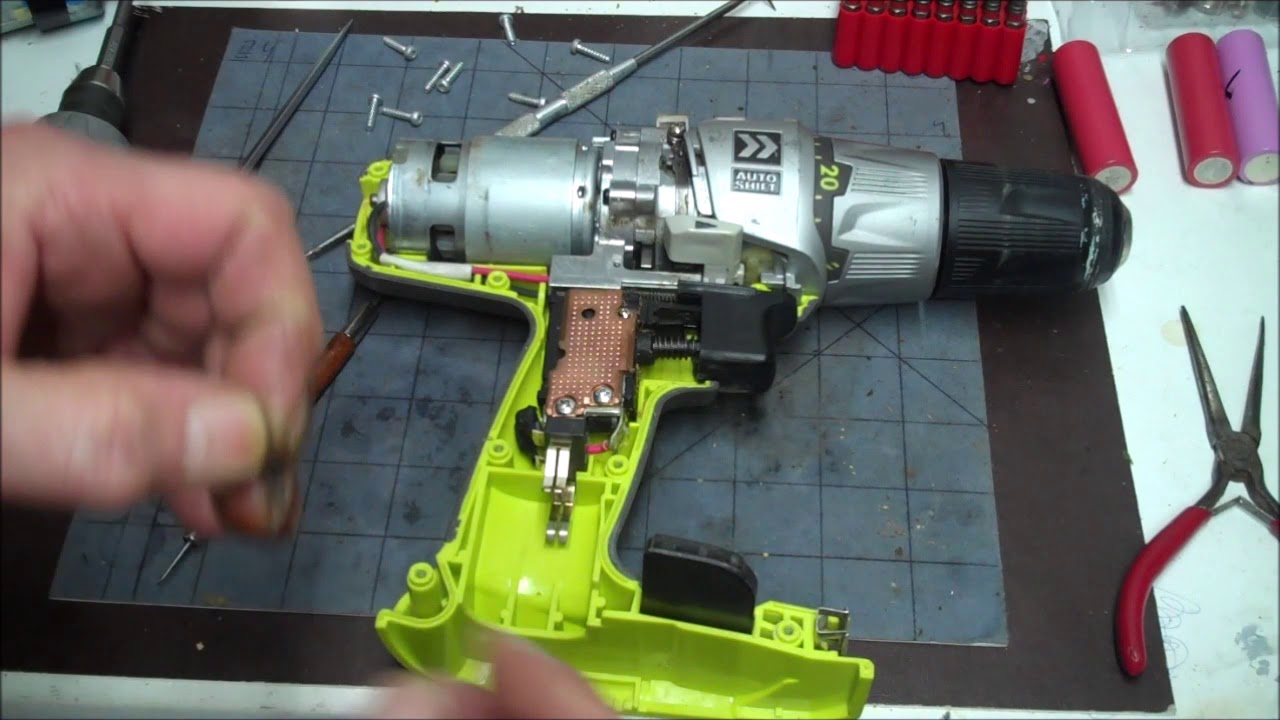 Как починить мотор дрели Ryobi ONE+ P250 с автопереключением