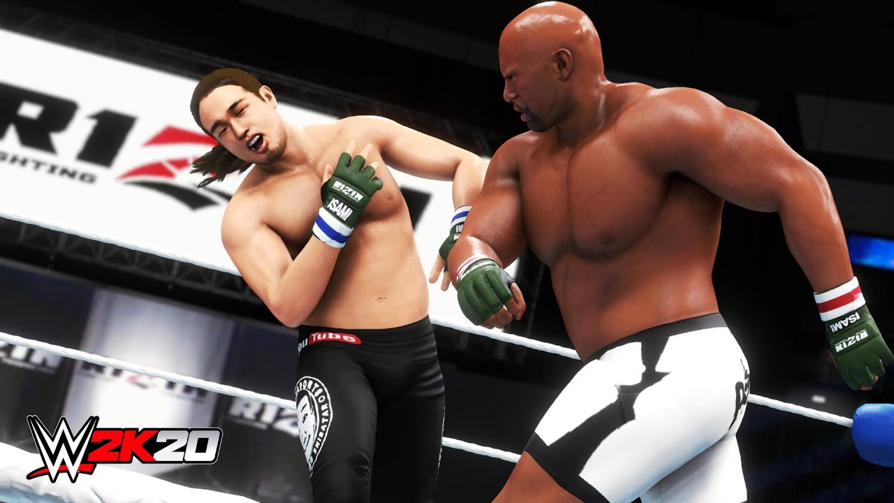 WWE 2K20 シバター vs ボブ・サップ / Shibatar vs Bob Sapp (CPU vs CPU)