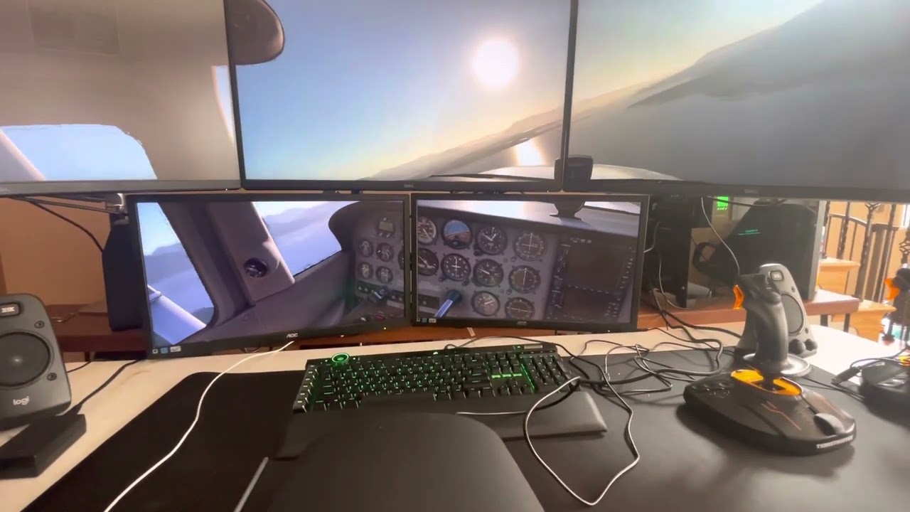 X-Plane 12 - 5 Monitors