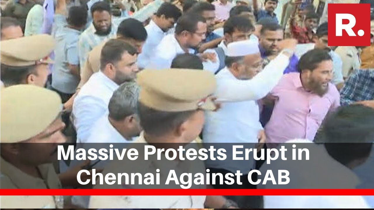 Massive Protests Erupt In Chennai Against Citizenship Amendment Bill