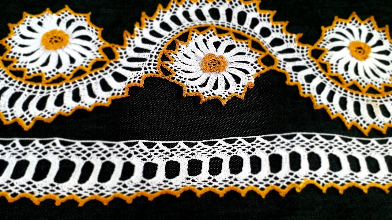 Çarkıfelek Havlu Kenarı  Uç Danteli Yapımı crochet