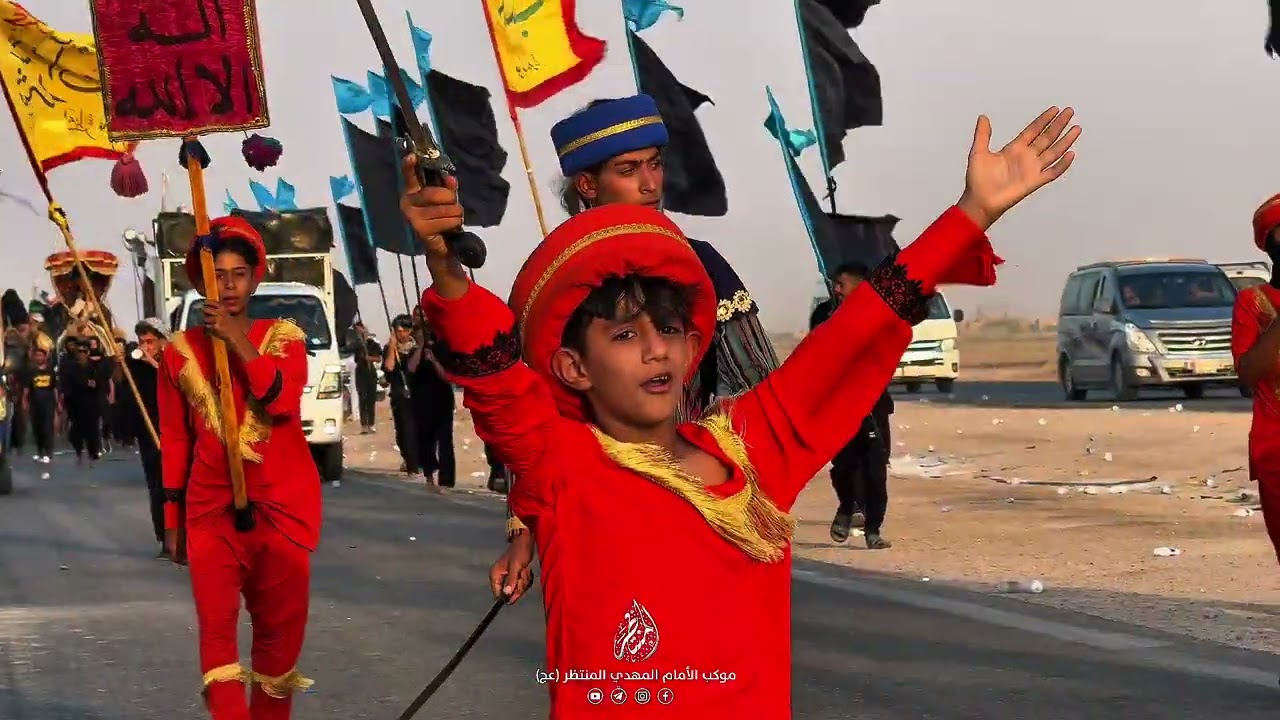 موكب الامام المهدي المنتظر عجل الله فرجه يصل إلى مدينة الخضر
