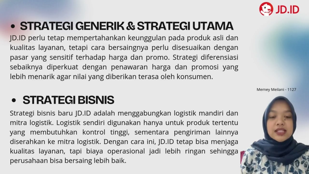 Merancang Ulang Strategi Bisnis Perusahaan JD.ID | Kelompok 9
