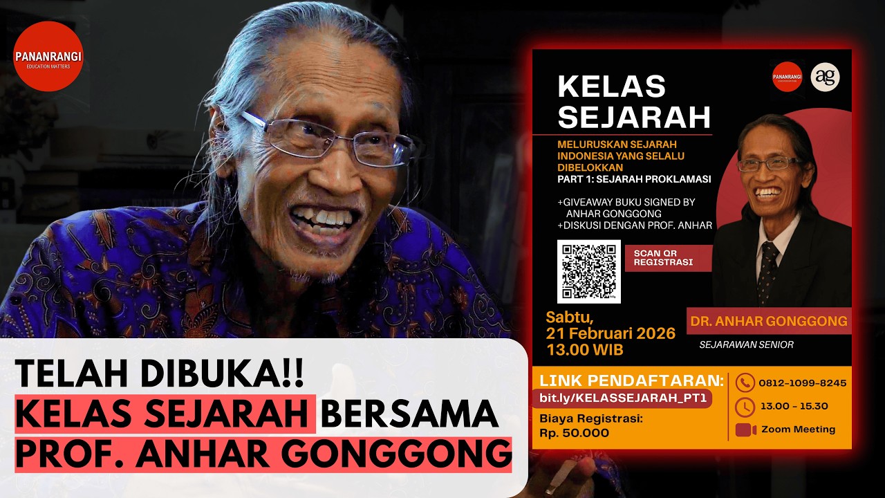 Anhar Gonggong Buka Kelas Sejarah! Saatnya Diskusi Fakta, Bukan Sekadar Cerita