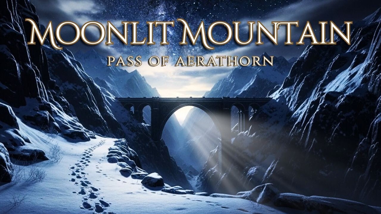 Blue Moonlit Mountain 🌙 Medieval Night Ambience for Study & Sleep (2 Hours)