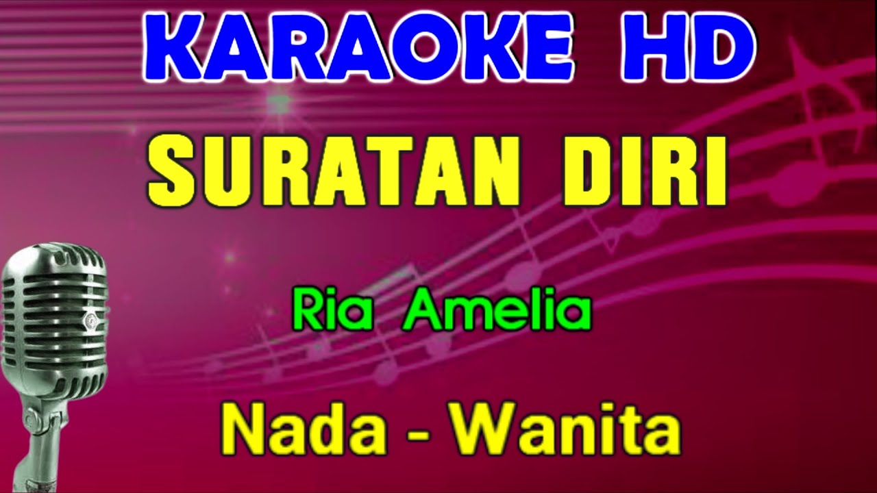 SURATAN DIRI - Ria Amelia | KARAOKE Nada wanita