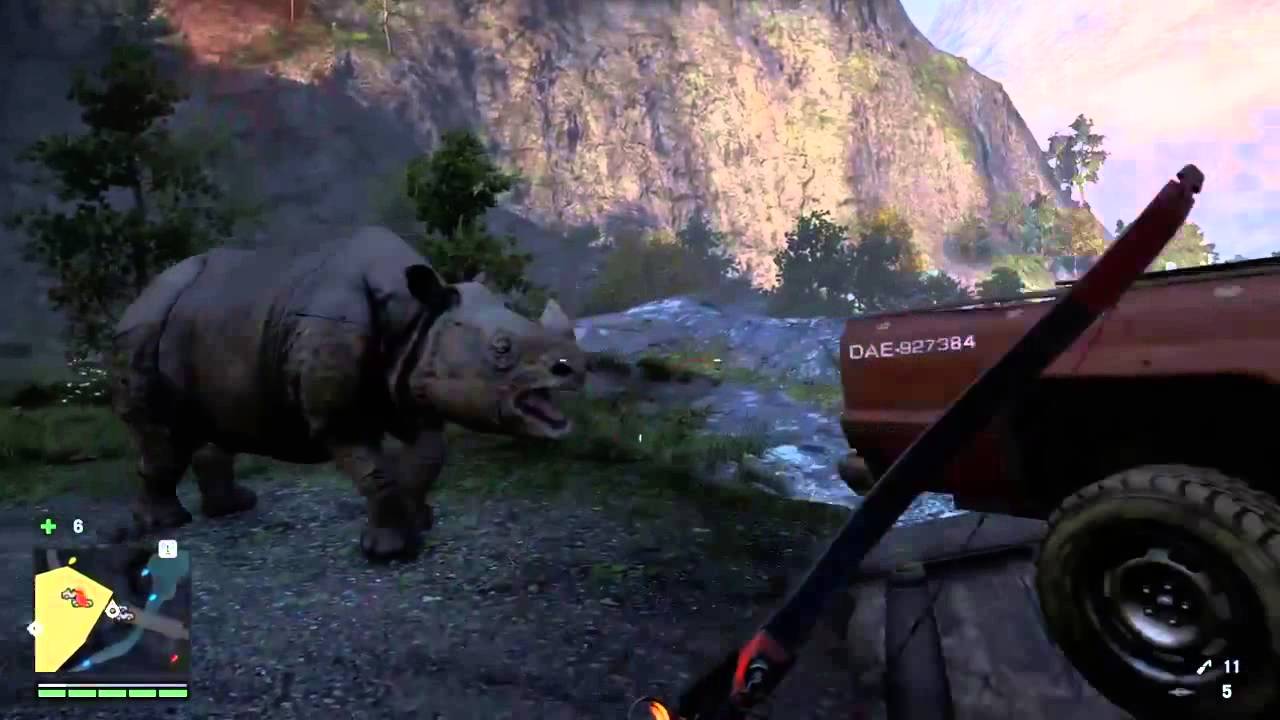 The Animals of Far Cry 4 Elephant and Rhino Wreck Shop