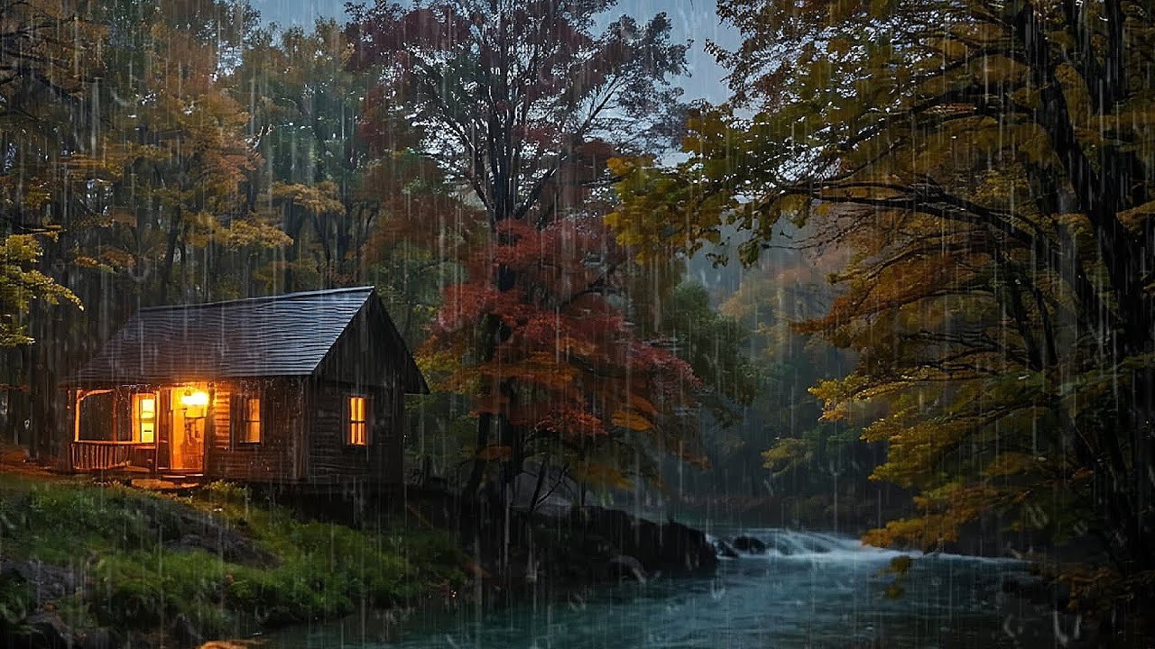 Night Rain Thunderstorm in the Forest | Soothing Sounds for Deep Rest 🌙