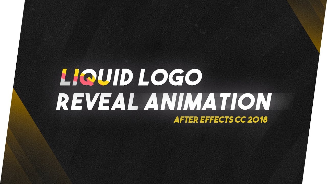 Liquid Logo Reveal Animation in After Effects CC! After Effects CC 2018 Tutorial !No plugins