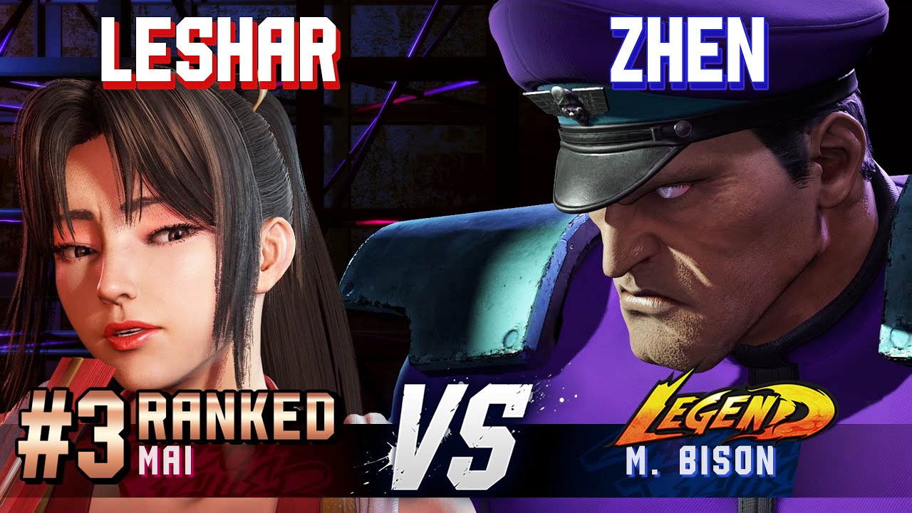 SF6 ▰ LESHAR (#3 Ranked Mai) vs ZHEN (M.Bison) ▰ High Level Gameplay