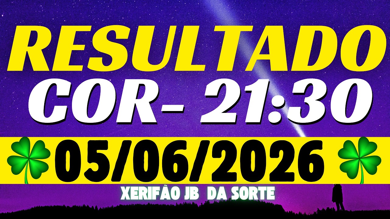 Resultado do jogo do bicho ao vivo COR- 21-30  04-06-2026