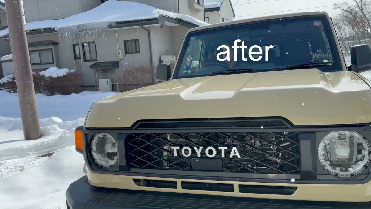 再再販ランクル70　プレミアムホーンに交換してみた