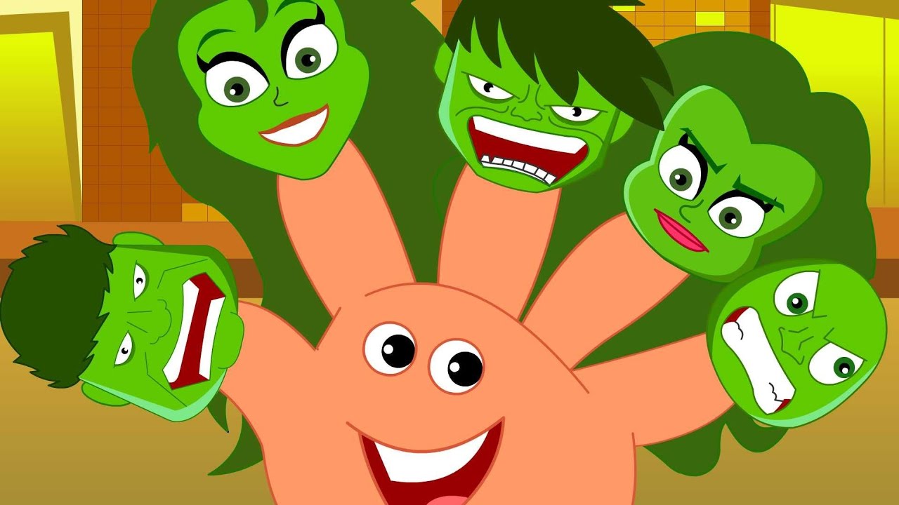 Finger Family Green Superhero Twist Nursery Rhyme I Children Songs I Baby Cartoon Rhyme Videos