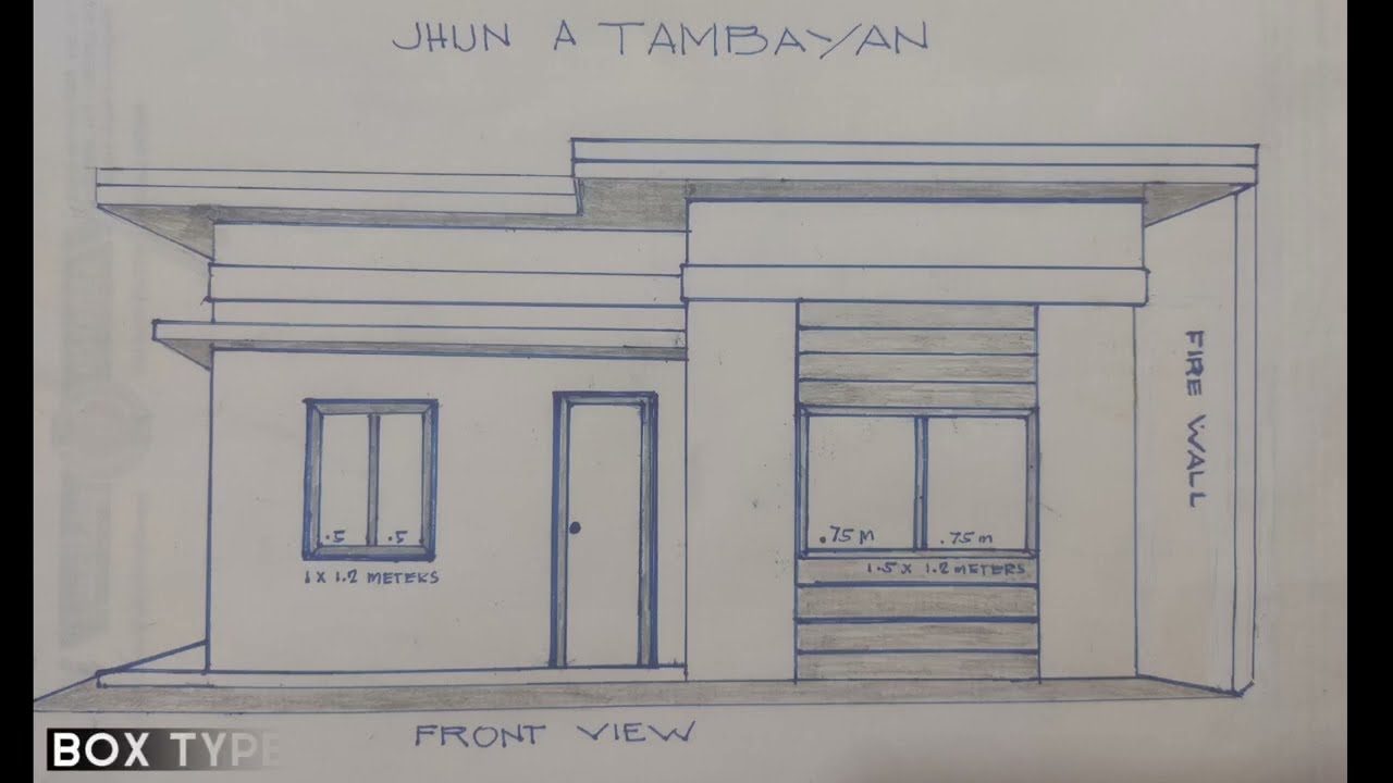 BUNGALOW HOUSE | 3 BEDROOMS 88SQ.M.  DRAWING MY SIMPLE DREAM HOUSE / FIREWALL DESIGN