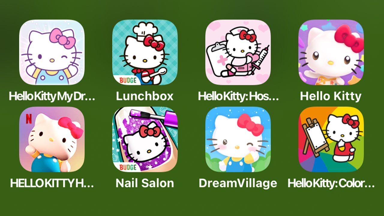 Hello Kitty iOS Android: Hello Kitty My Dream Store,Lunchbox,Hospital,Island Adventure,Dream Village